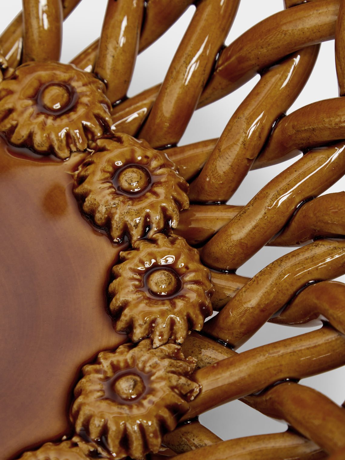 Maison Pichon Uzès - Hand-Glazed Ceramic Braided Raised Bowl -  - ABASK