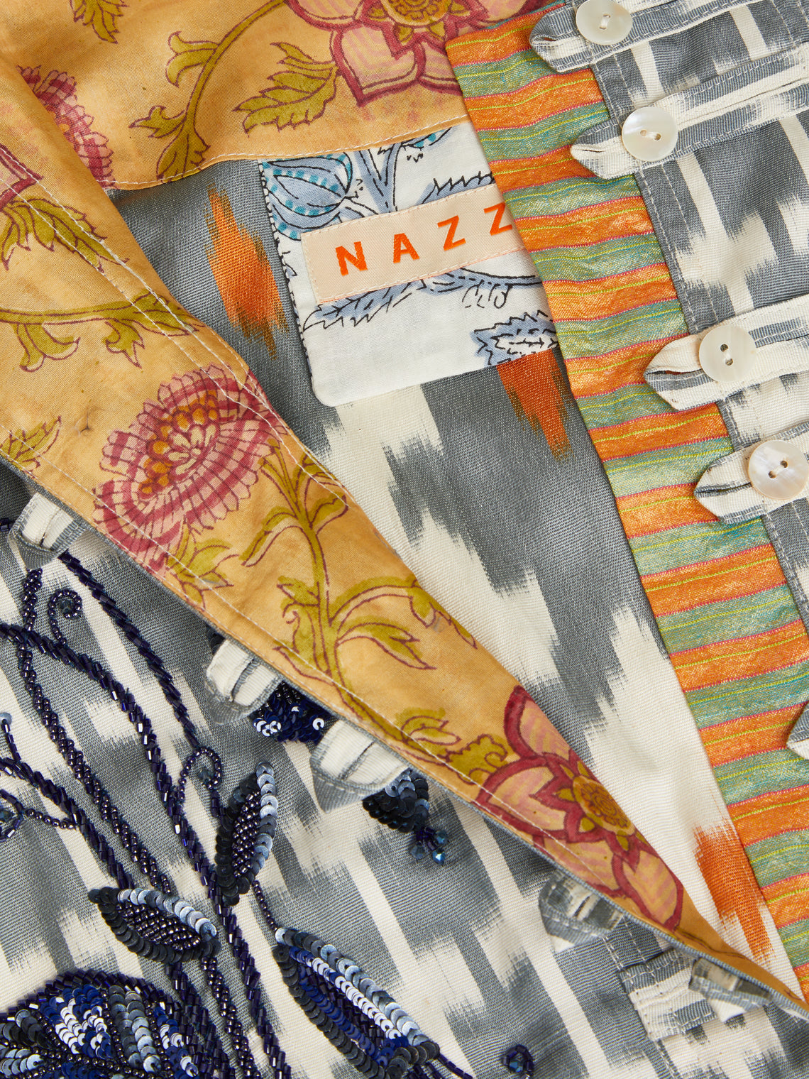 Nazzy Beglari - Shibori Ikat Silk Kaftan Dress | One Size -  - ABASK