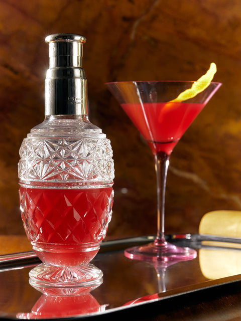 Antique and Vintage - 1929 Crystal and Sterling Silver Cocktail Shaker -  - ABASK