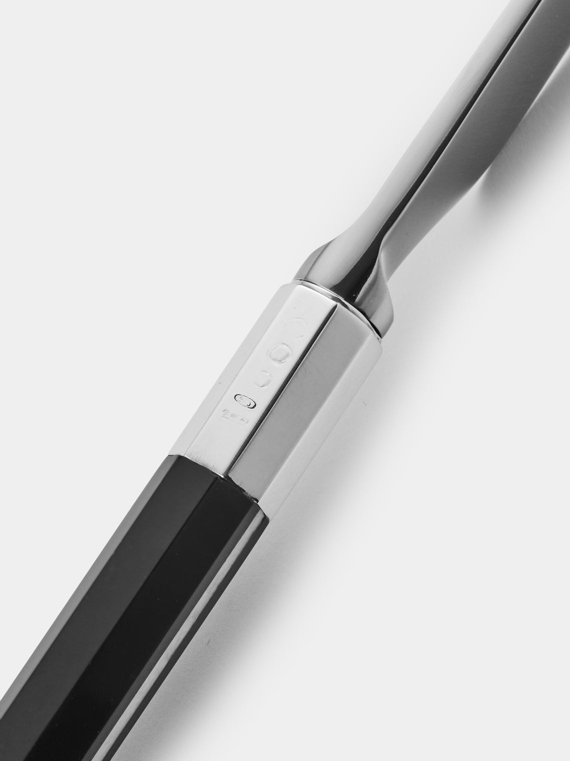 San Lorenzo - 1981 Afra and Tobia Scarpa Sterling Silver and Marble Roasting Knife and Fork - Silver - ABASK