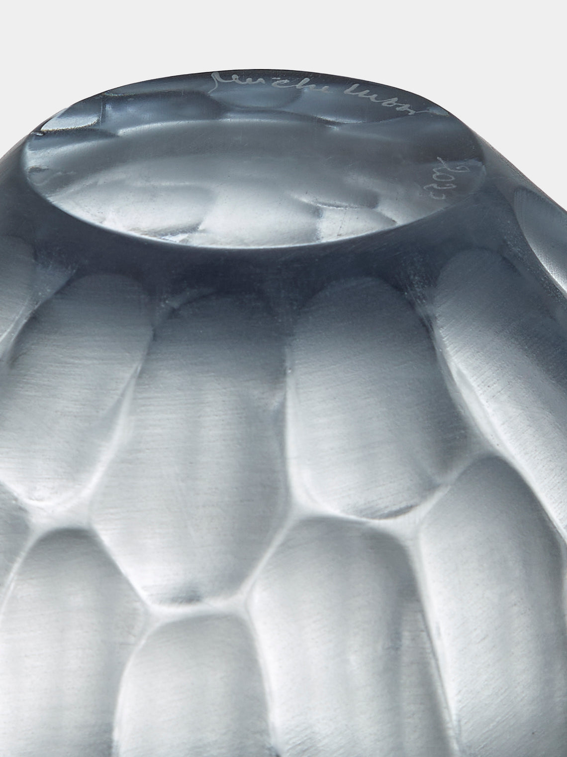 Micheluzzi Glass - Goccia Acciaio Bamboo Hand-Blown Murano Glass Vase (6in/15cm) - Clear - ABASK