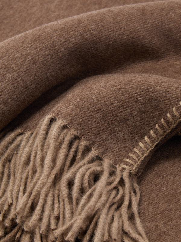 Alonpi - Melrose Cashmere Throw (75in/1.9m) - Camel - ABASK