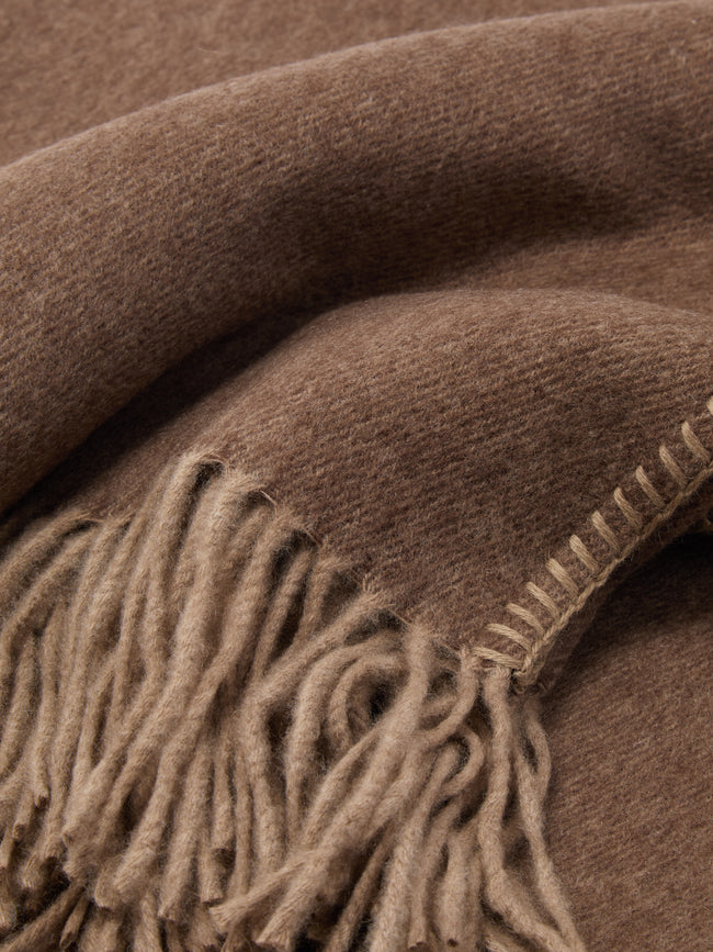 Alonpi - Melrose Cashmere Throw (75in/1.9m) - Camel - ABASK