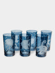Artel - Frutti di Mare Hand-Engraved Crystal Tall Tumblers (Set of 6) -  - ABASK - 