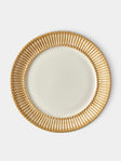 Tessalume Ceramiche - Wicker Hand-Painted Ceramic Charger Plates (Set of 4) - White - ABASK - 