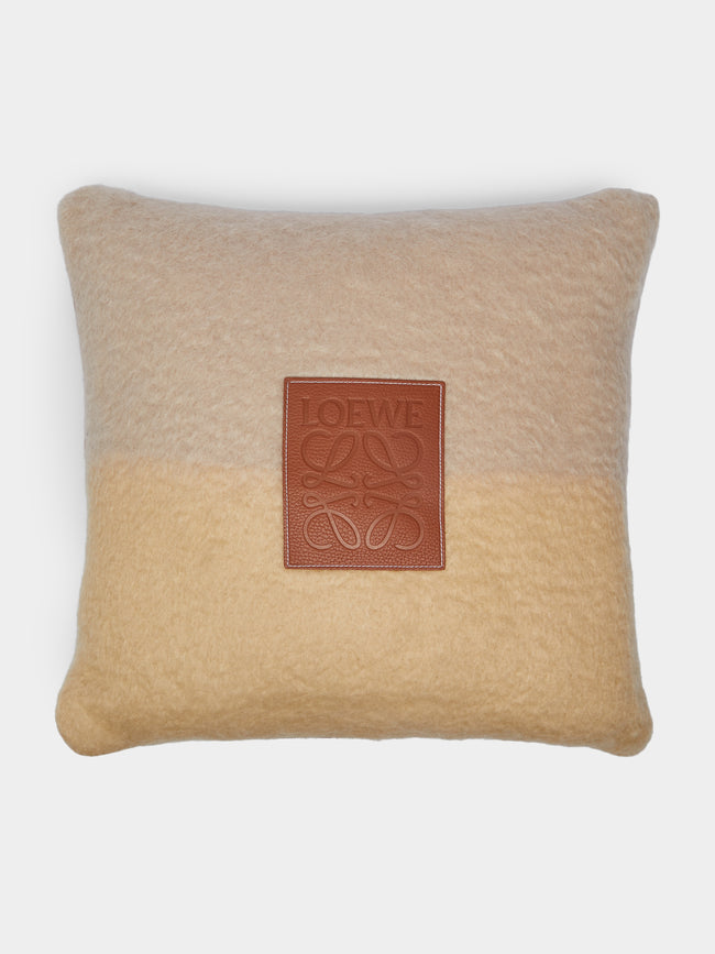 Loewe Home - Mohair Logo Cushion -  - ABASK - 