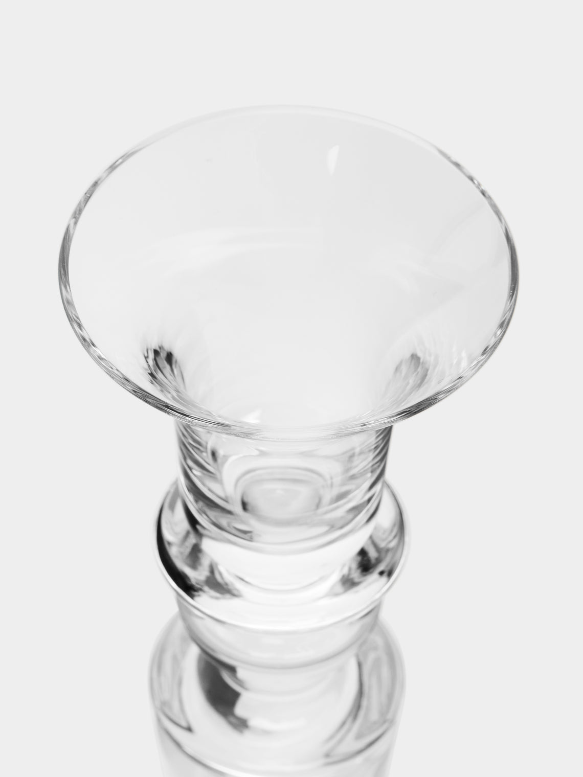 Theresienthal - Memphis Hand-Blown Crystal Candlestick (Set of 2) - Clear - ABASK