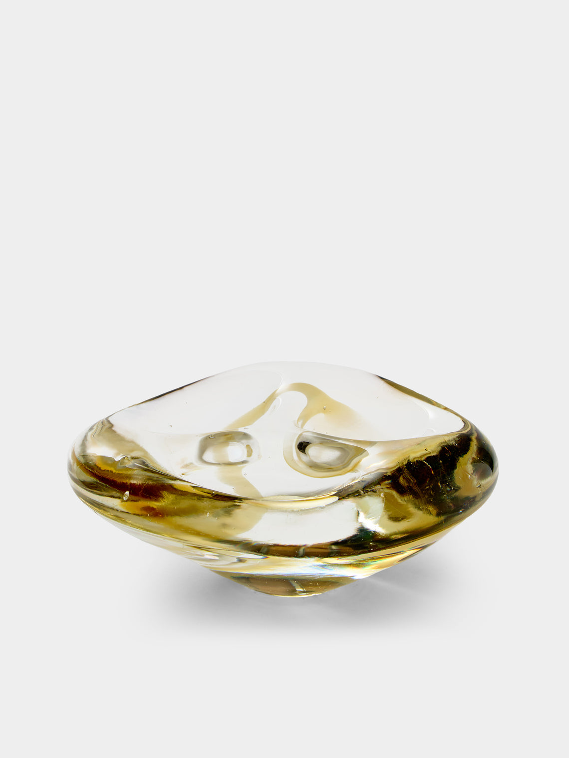 Antique and Vintage - Mid-Century Murano Glass Triple Ashtray - Clear - ABASK - 