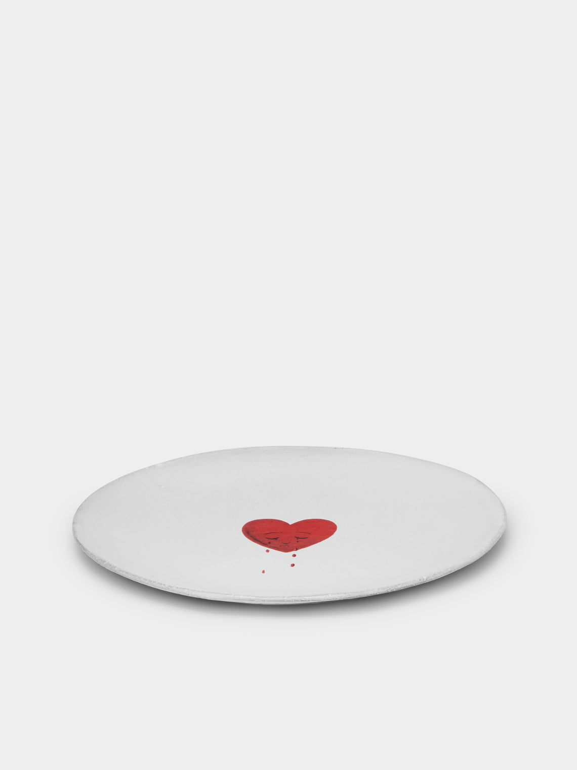 Astier de Villatte - Crying Heart Hand-Glazed Ceramic Small Plate (Set of 2) - White - ABASK