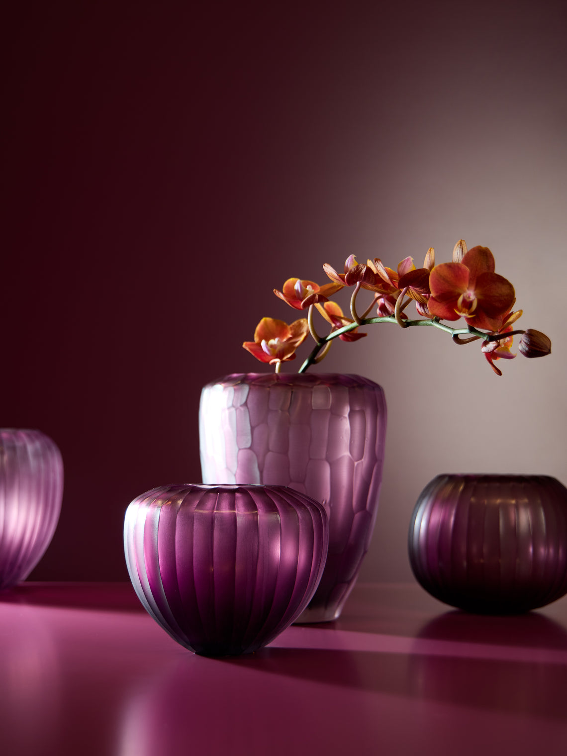 Goccia Coste Hand-Blown Murano Glass Vase (8in/20cm)