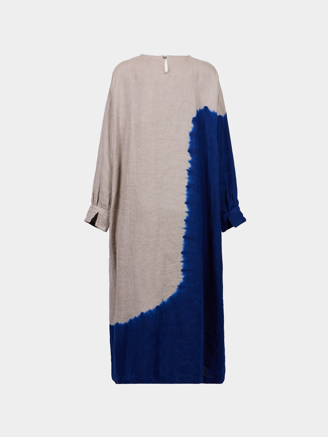 Suzusan - Shibori Linen Wide Dress | Size: S - Navy - ABASK