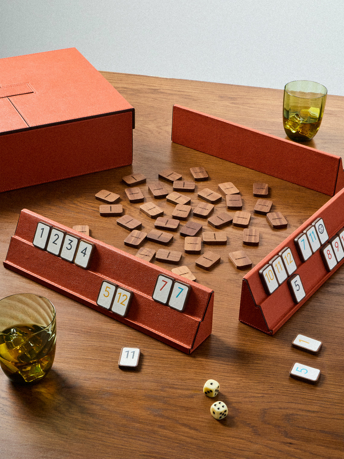 Giobagnara - Leather Rummikub Set - Red - ABASK