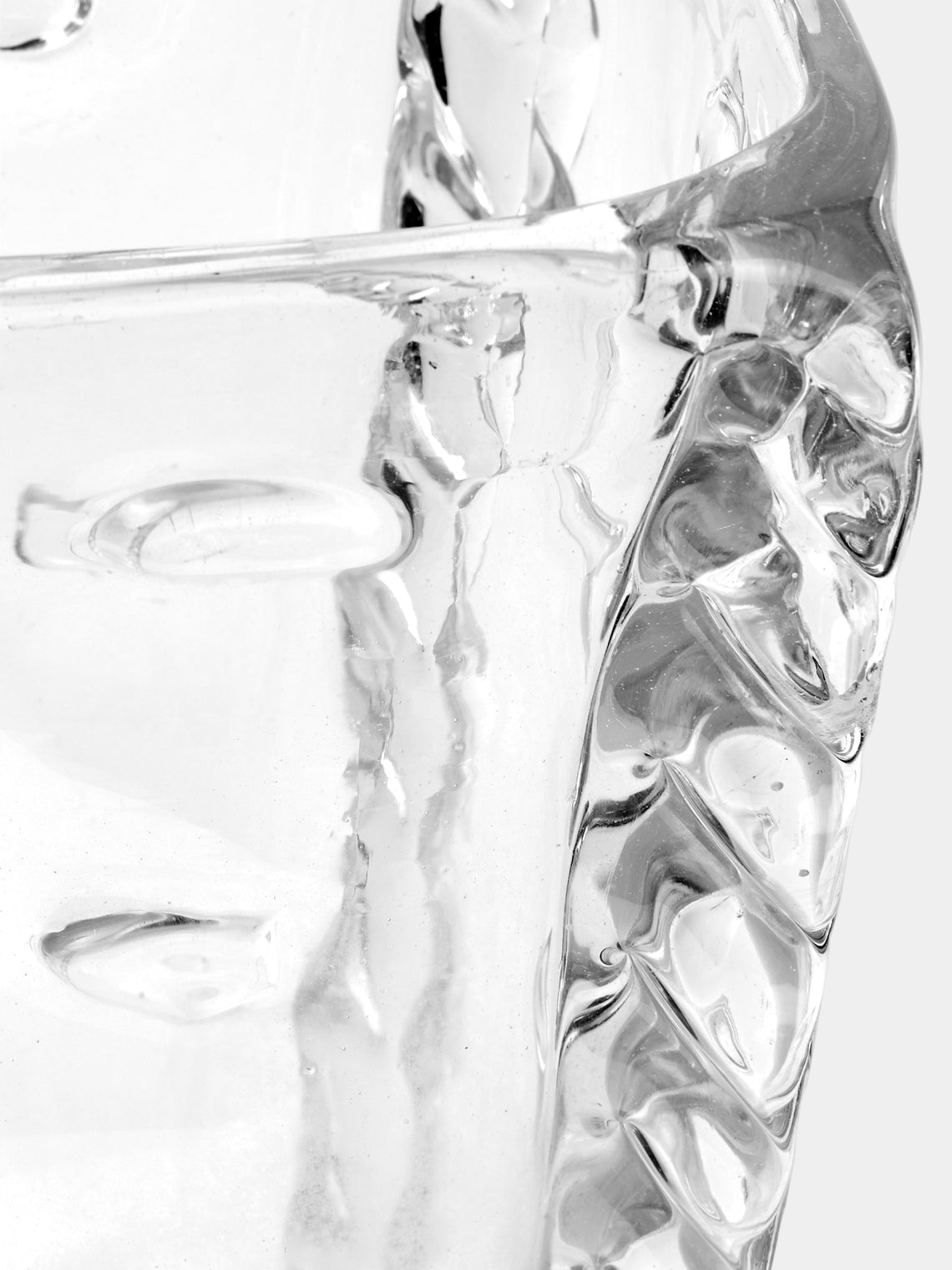 Antique and Vintage - 1930s Flavio Poli for Seguso Vetri d'Arte Glass Vase (15in/38cm) - Clear - ABASK