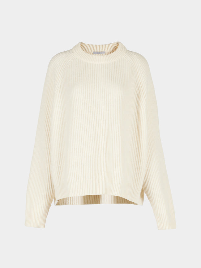 Dusan - Cashmere Crew-Neck Sweater | One Size - Ivory - ABASK - 