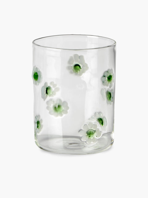 Alya Tannous - Daisy Hand-Blown Glass Tumblers (Set of 6) - Clear - ABASK - 