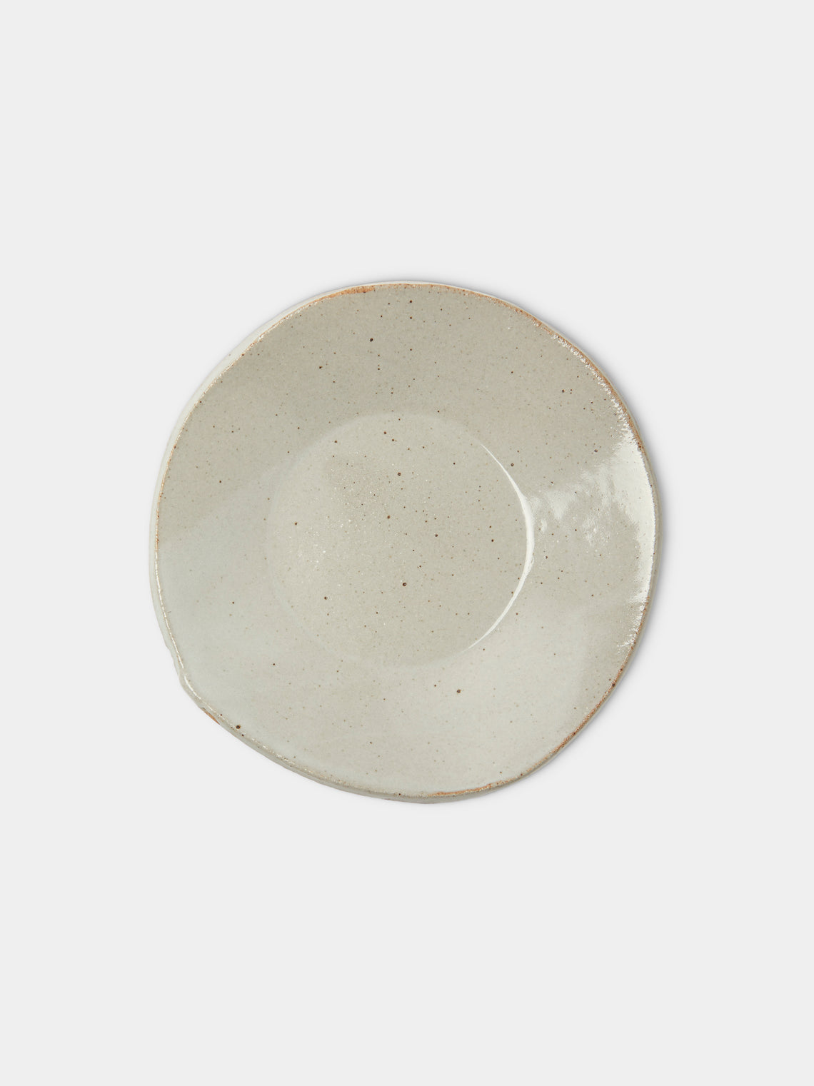 Estudio Vernís - Wood-Fired Stoneware Coffee Plates 5.5in/14cm (Set of 6) - White - ABASK - 