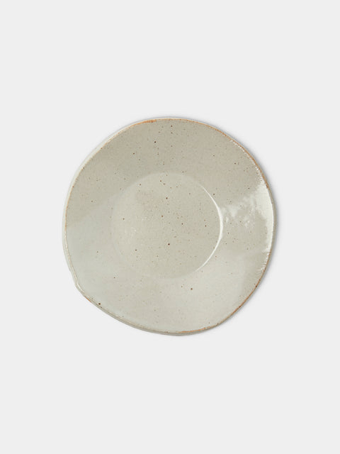 Estudio Vernís - Wood-Fired Stoneware Coffee Plates 5.5in/14cm (Set of 6) - White - ABASK - 