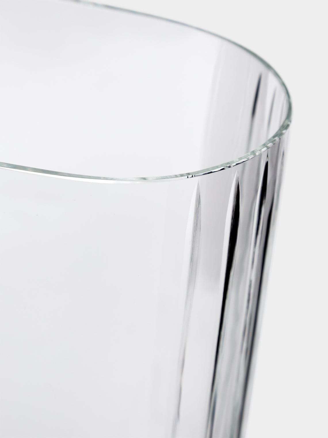 Carlo Moretti - Ovale Tagli Hand-Blown Murano Glass Vase - Clear - ABASK