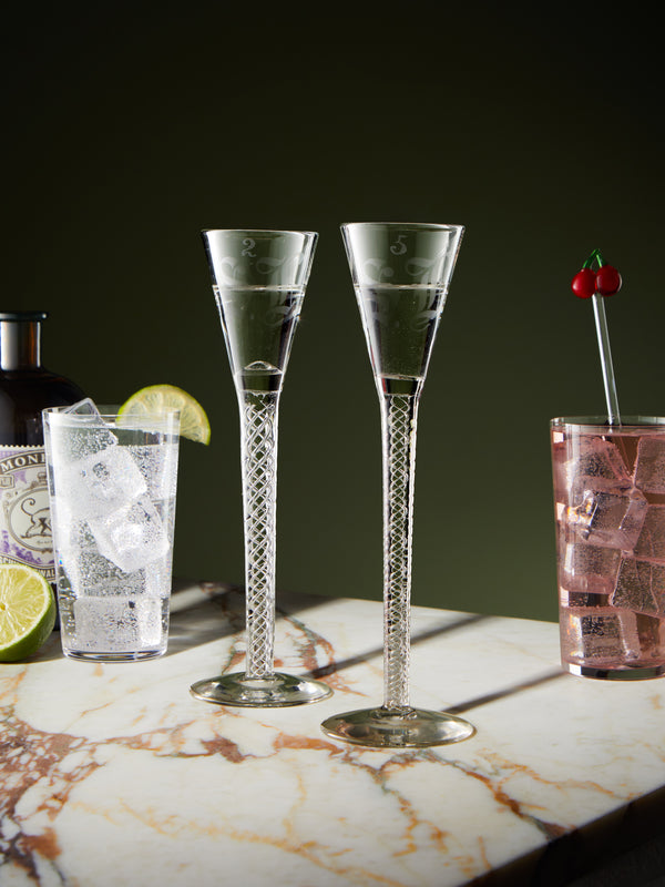 Antique and Vintage - 20th-Century Crystal Snaps Glasses (Set of 10) -  - ABASK