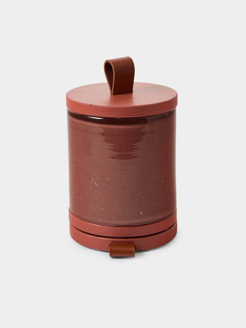 Wannes Antwerp - Antoine Marrakech Hand-Blown Glass and Rubberwood Portable Lamp - Red - ABASK - 