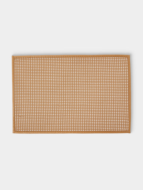 Pigment France - Pascale Plaited Leather Placemat - Brown - ABASK - 