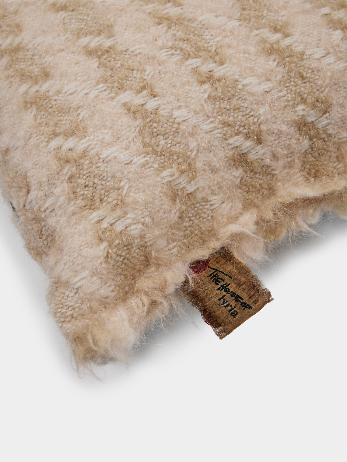The House of Lyria - Temperanza Mohair and Wool Cushion (23.5in/60cm) - Cream - ABASK