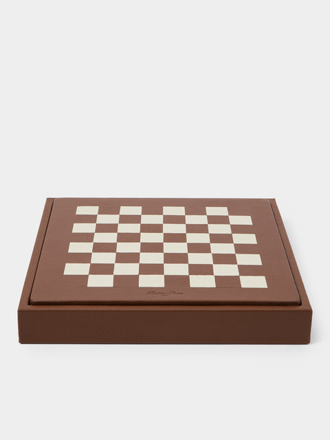 Hector Saxe - Leather Chess Set - Brown - ABASK - 