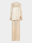 Thierry Colson - The Albertine Silk Pajama Set - Ivory - ABASK - 
