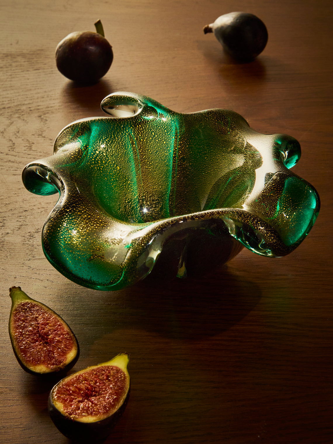 Antique and Vintage - Mid-Century Murano Glass Bowl - Green - ABASK