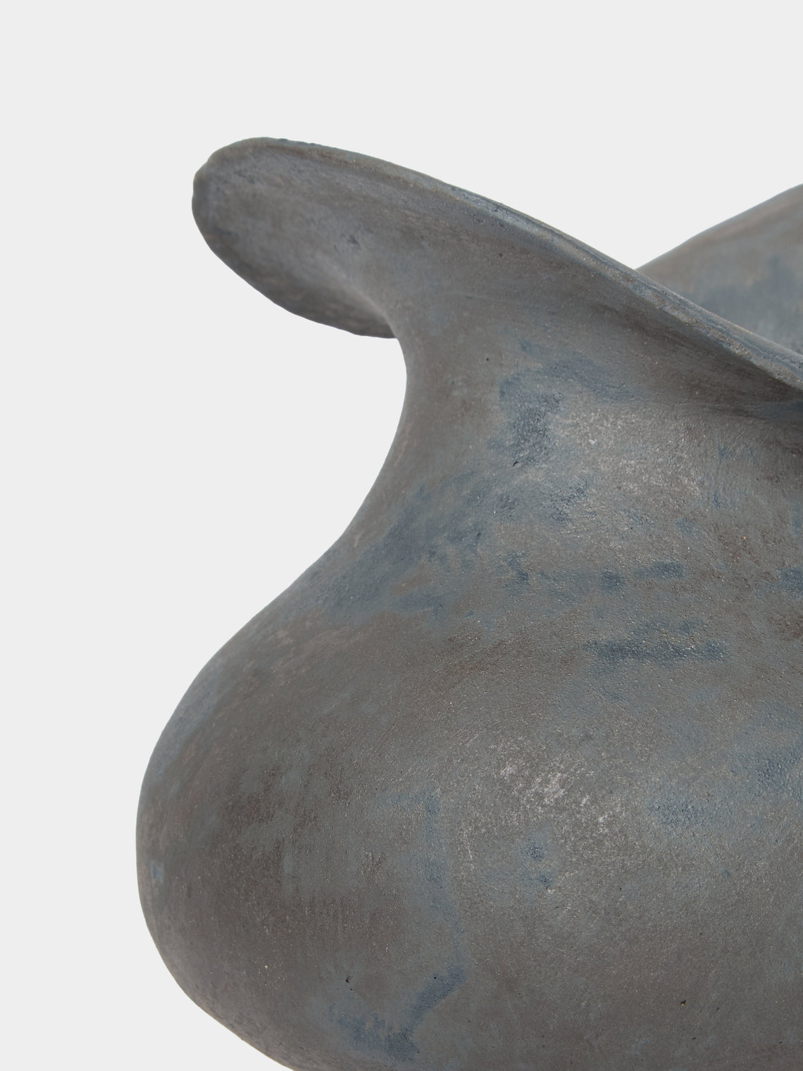 By Raffaella - Rita Hand-Coiled Stoneware Vase (8in/21cm) - Gray - ABASK