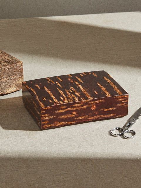 Denshiro - Polished Cherry Bark Storage Box - Brown - ABASK