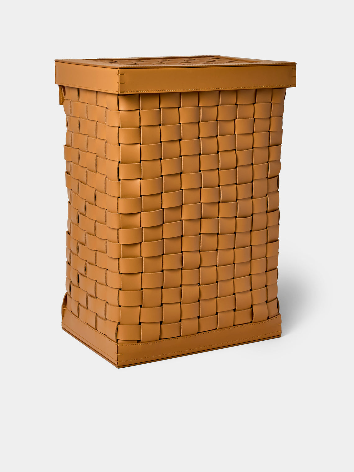 Riviere - Barcelona Water-Resistant Leather Laundry Basket - Tan - ABASK