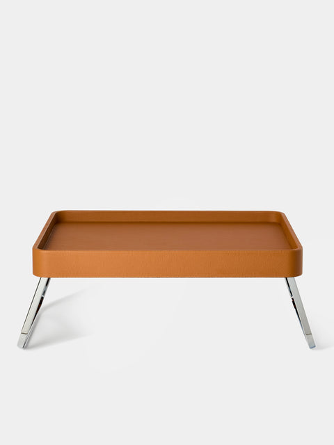 Giobagnara x Poltrona Frau - Leather Bed Tray (24in/61.5cm) - Tan - ABASK - 