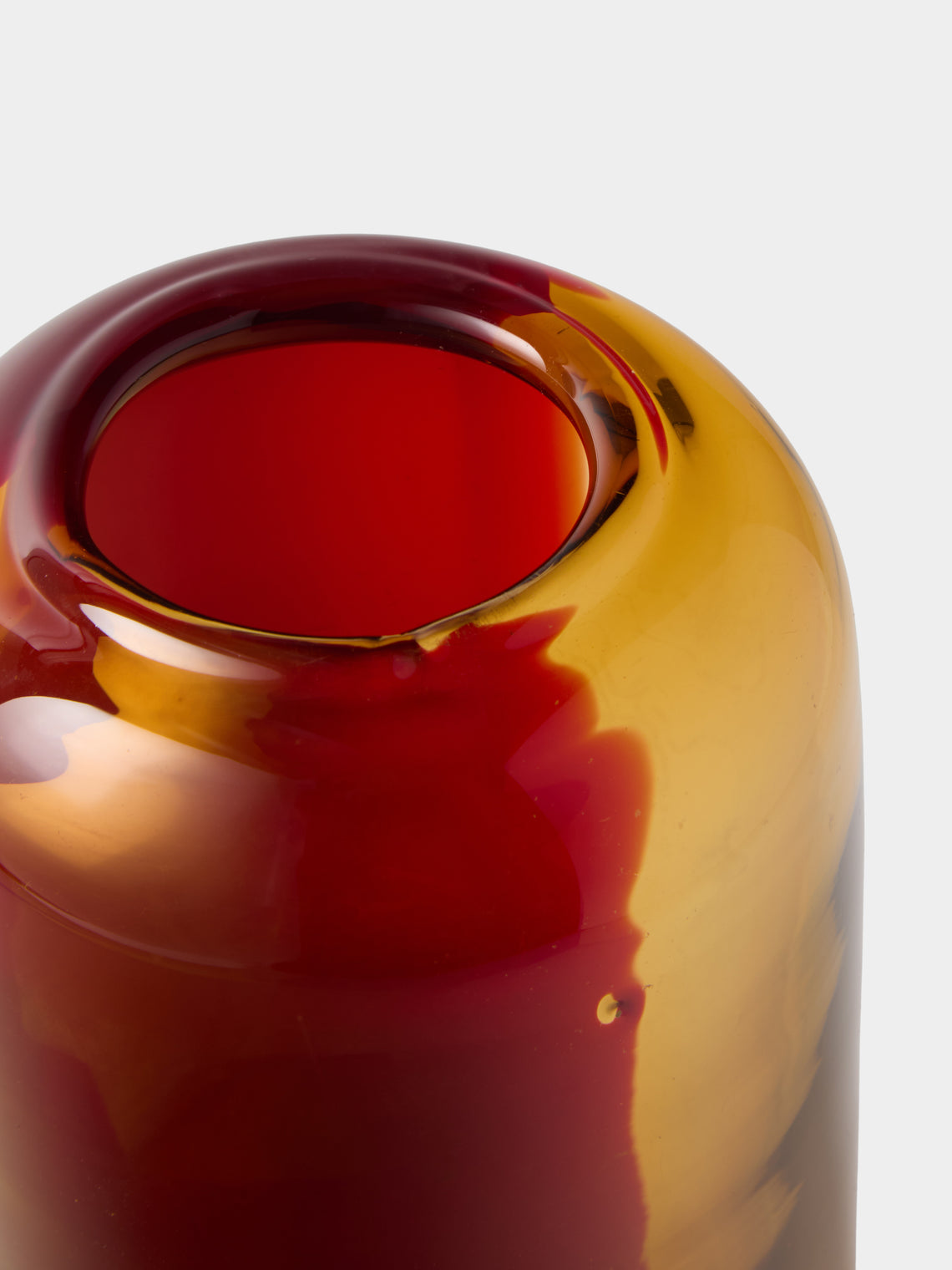 Antique and Vintage - 1960s Sommerso Murano Glass Vase (10in/25cm) - Red - ABASK