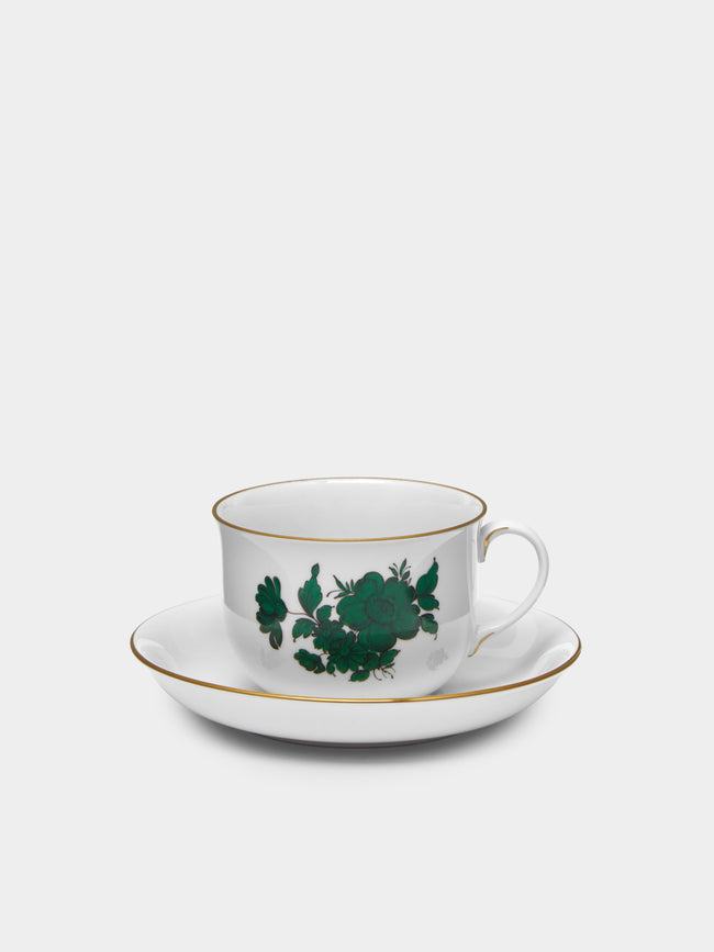 Augarten - Maria Theresia Hand-Painted Porcelain Coffee Cup and Saucer -  - ABASK - 