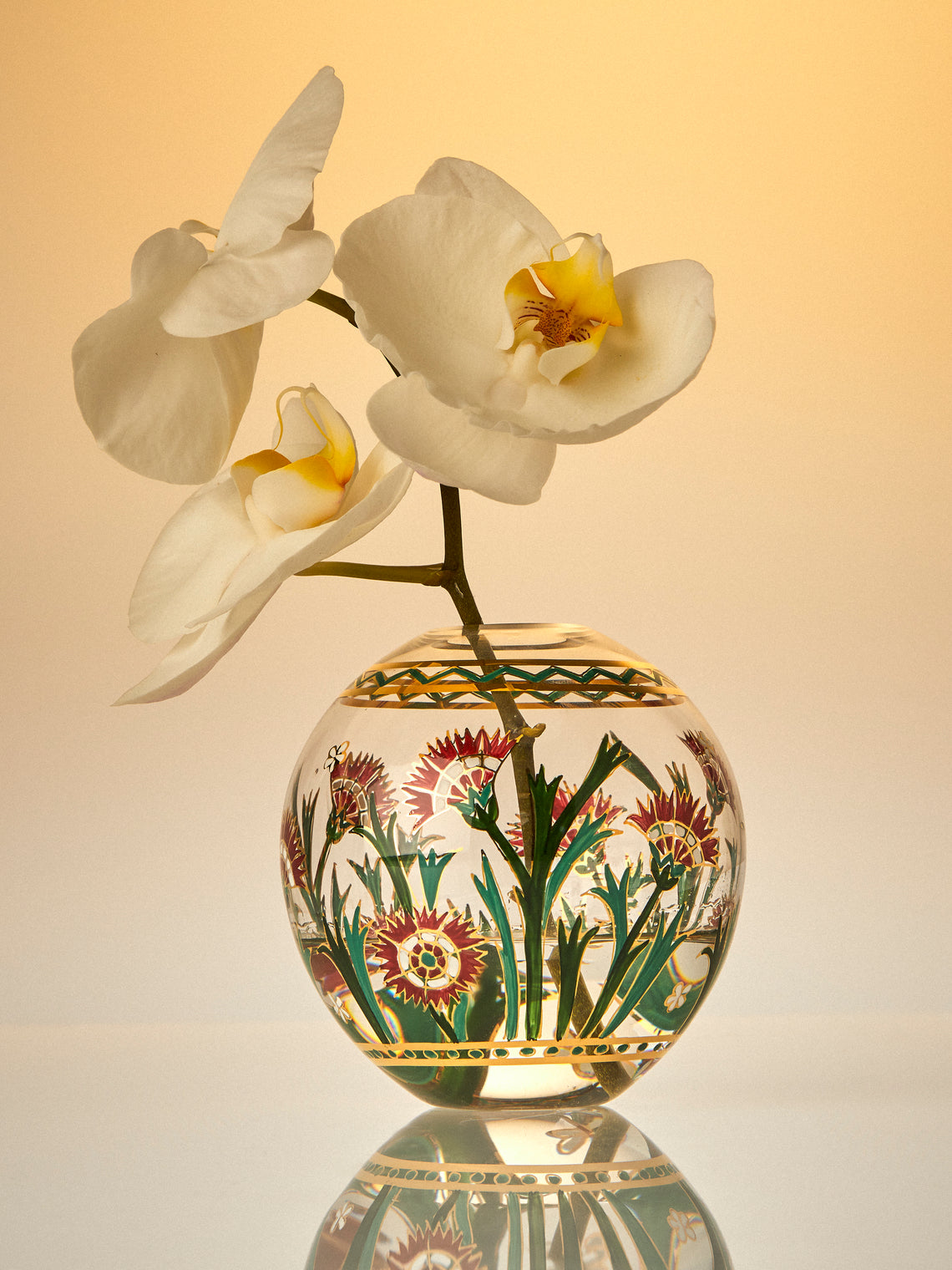 Lobmeyr - BV60 IV Persian Flowers Hand-Blown Crystal Bud Vase (4in/10cm) - Multiple - ABASK