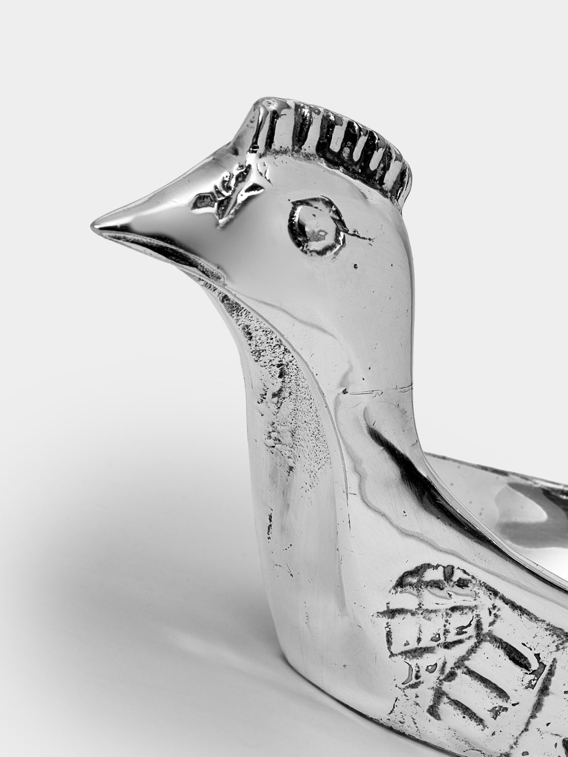 Antique and Vintage - 1970s Valenti Bird Silver-Plated Vide Poche - Silver - ABASK