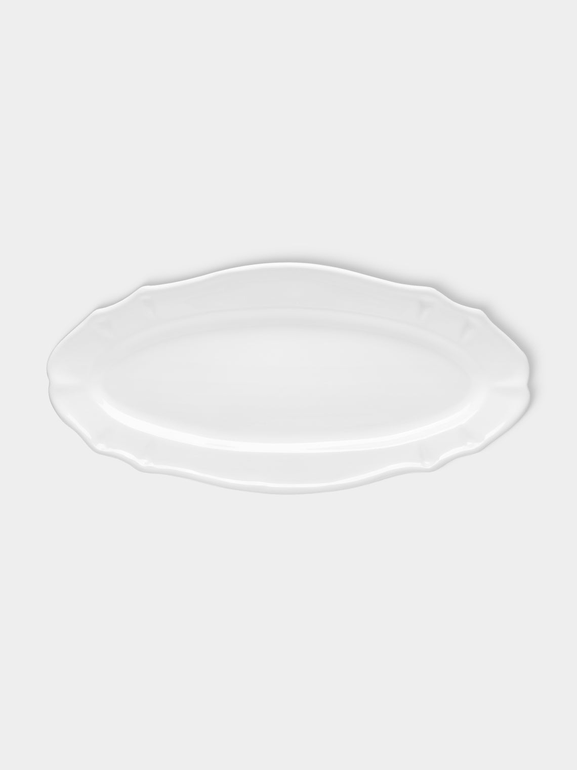 Bourg Joly Malicorne - Festons Ceramic Serving Dish - White - ABASK - 