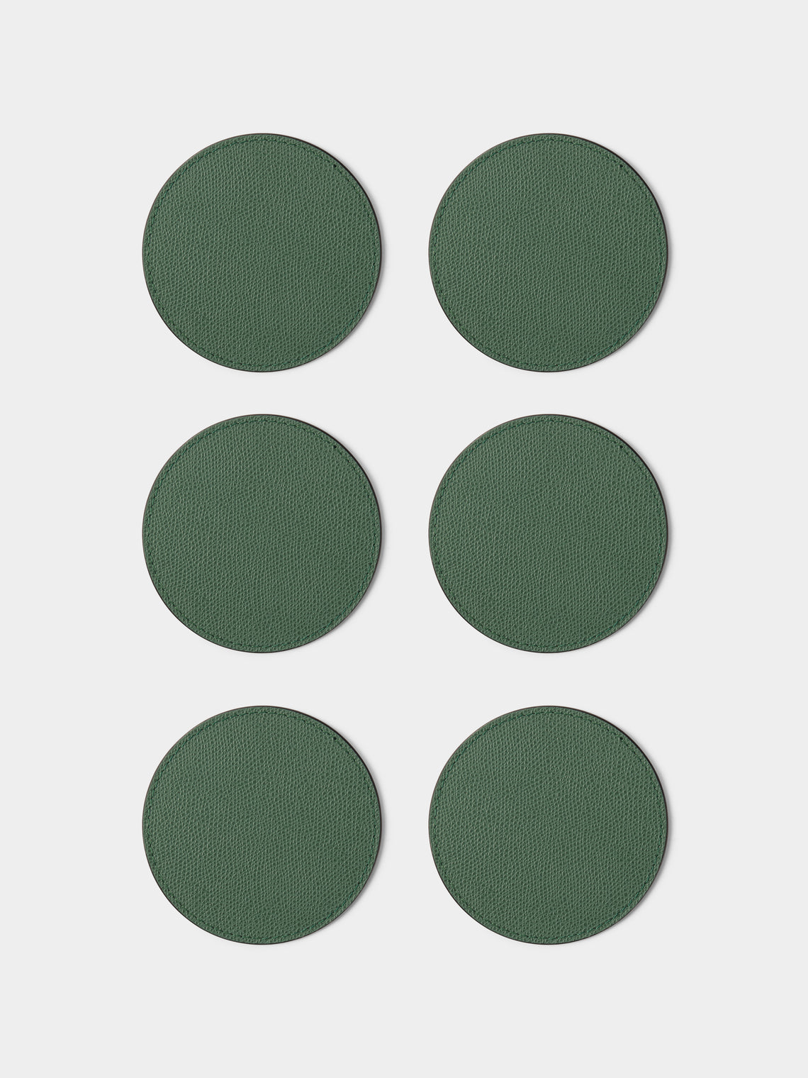 Giobagnara - Positano Marble Coasters with Holder (Set of 6) - Green - ABASK