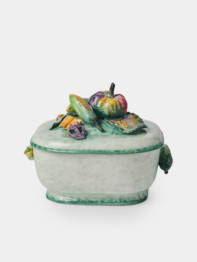 Fioravola - Pumpkins Hand-Painted Ceramic Tureen - White - ABASK - 