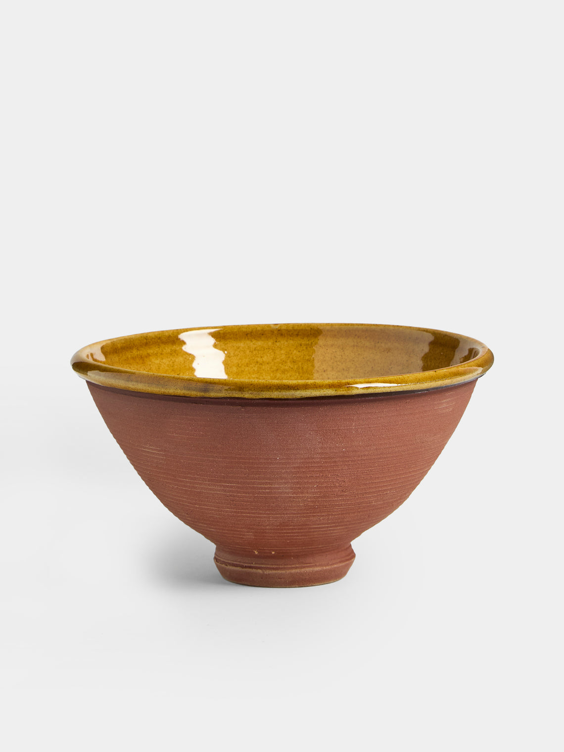 Neville Tatham - Slipware Ribbed Bowls (Set of 4) - Brown - ABASK
