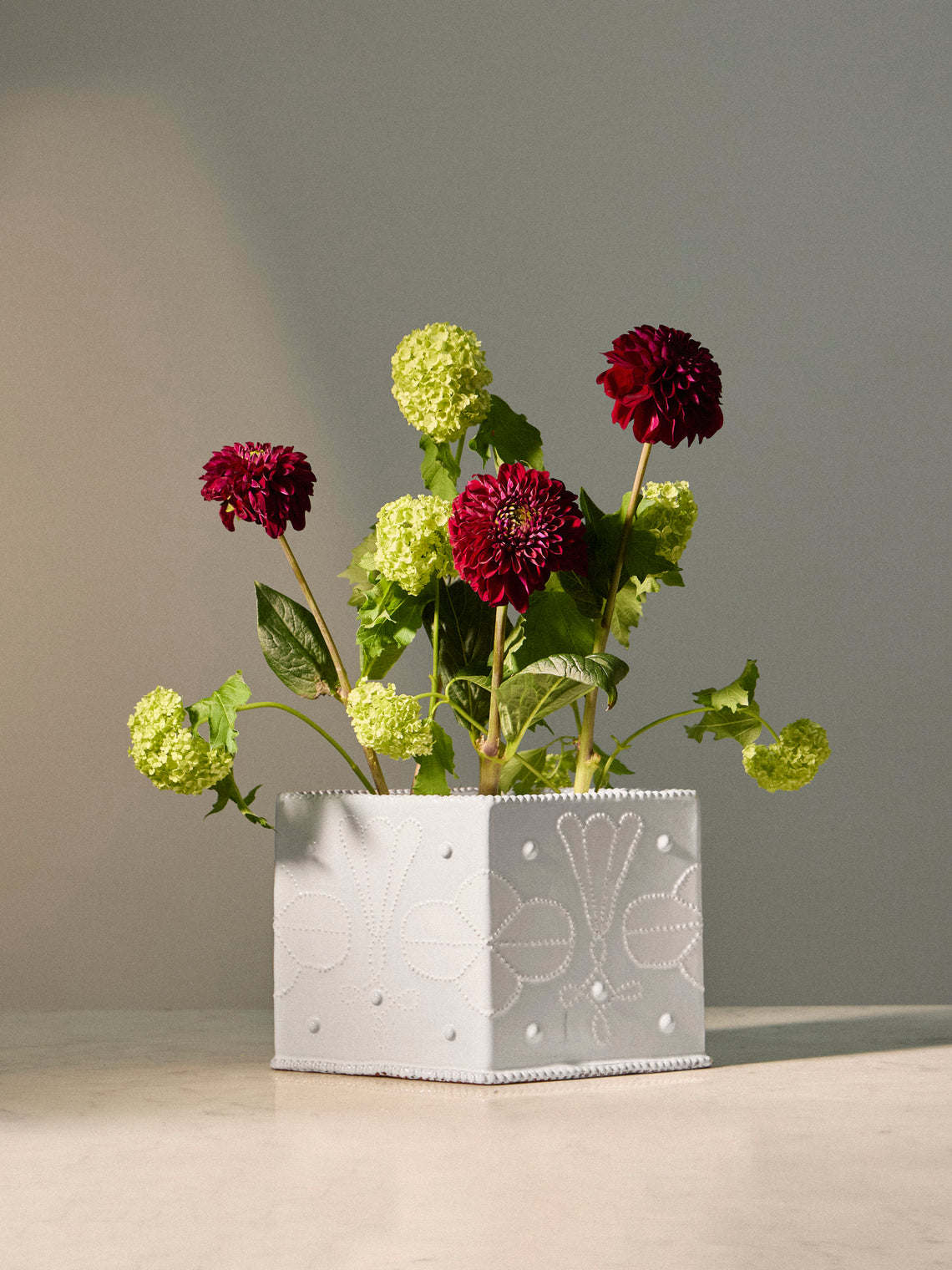 Emily Mitchell - Hand-Built Ceramic Bough Vase - White - ABASK