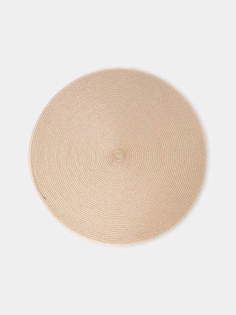 Pigment France - Trocadero TechStraw Round Placemats (Set of 4) - Natural - ABASK - - 