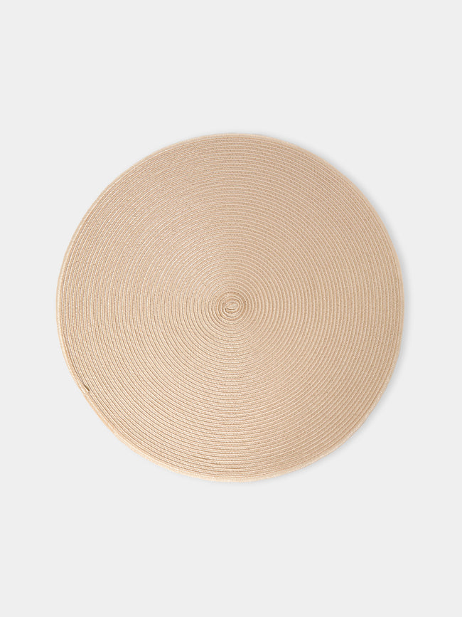 Pigment France - Trocadero TechStraw Round Placemats (Set of 4) - Natural - ABASK - - 