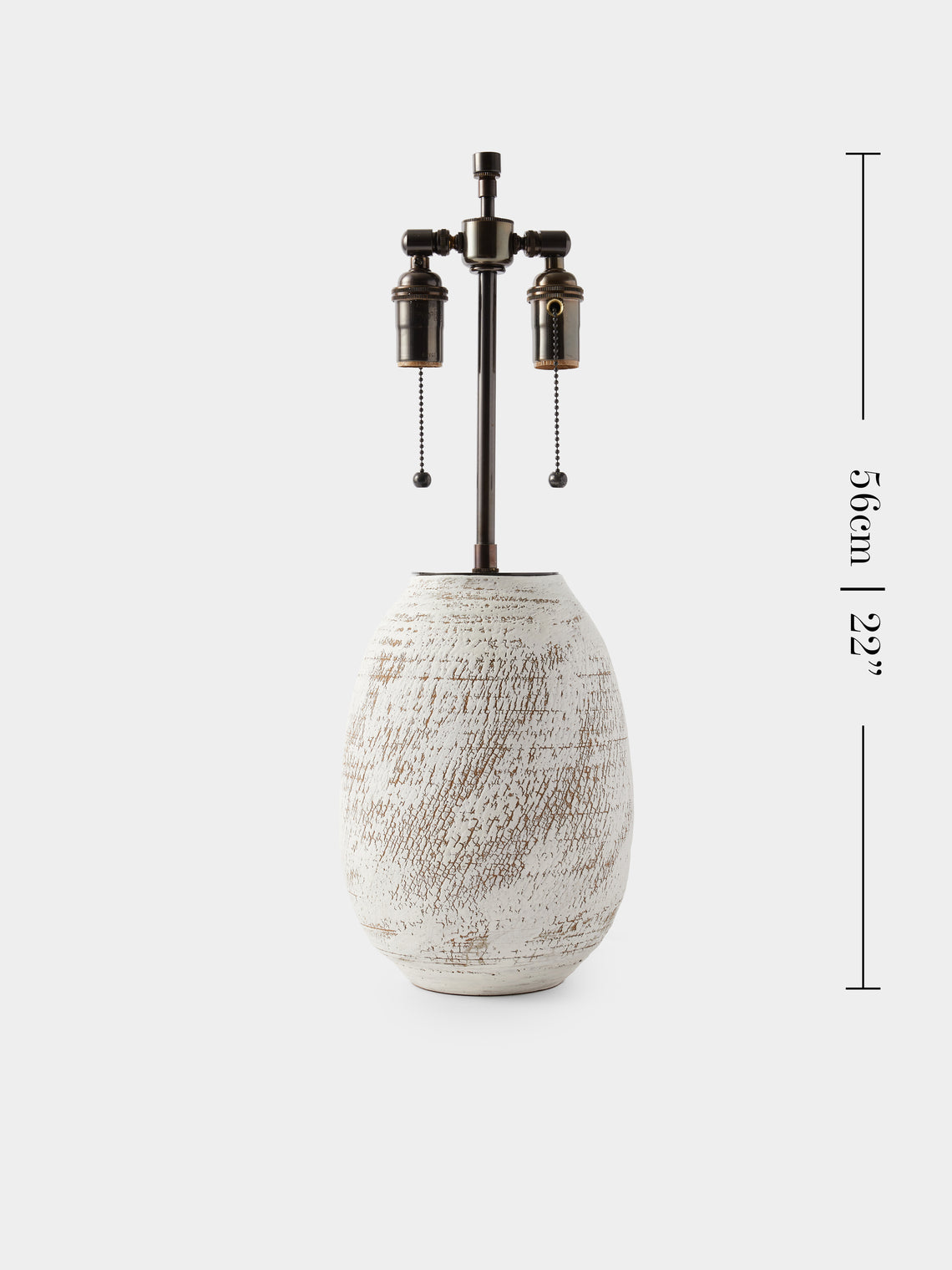 Peter Speliopoulos Projects - Hand-Glazed Stoneware Table Lamp - White - ABASK