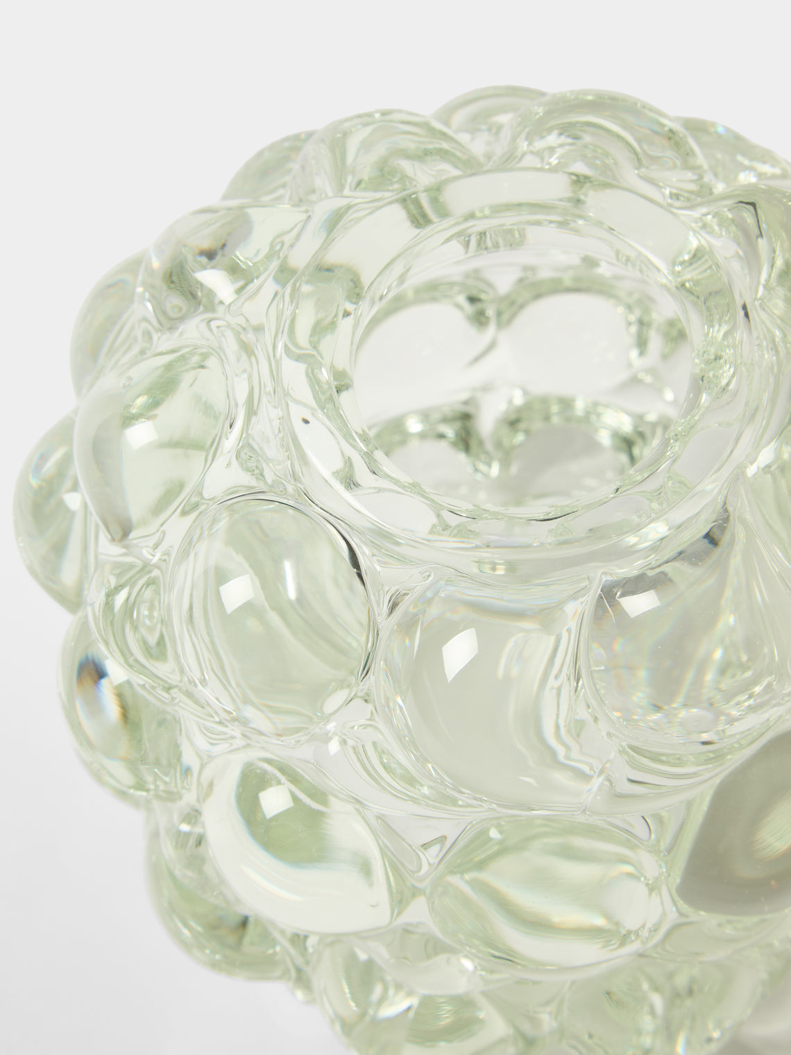 Yali Glass - Boboli Hand-Blown Murano Glass Bud Vase (4.5in/12cm) - Green - ABASK
