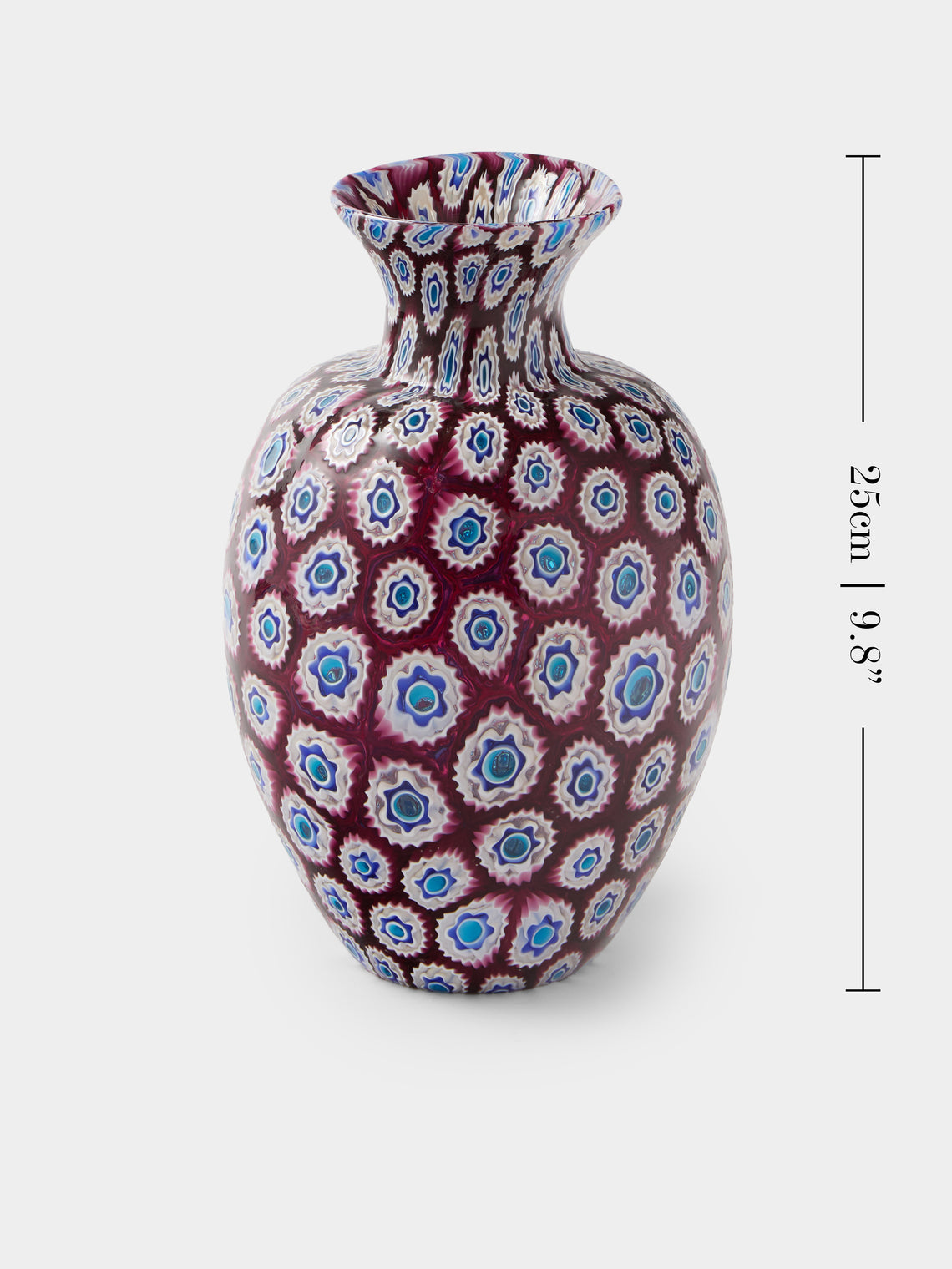 Antique and Vintage - 1950s Barovier Glass Vase (10in/25cm) - Purple - ABASK