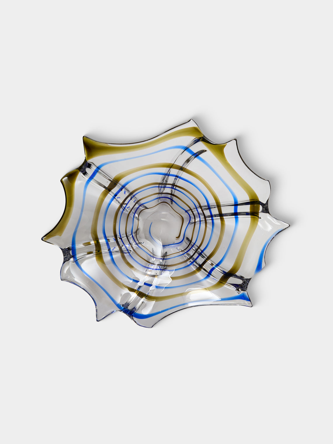 Antique and Vintage - 1980s Fornasetti Murano Glass Bowl - Blue - ABASK