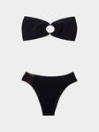Sara Cristina - Weave Strapless Bikini - Black - ABASK - 
