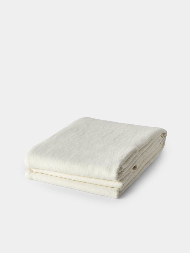 Libeco - Hudson Belgian Linen Coverlet - Cream - ABASK
